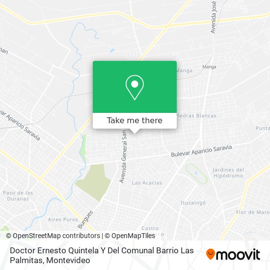 Doctor Ernesto Quintela Y Del Comunal Barrio Las Palmitas map