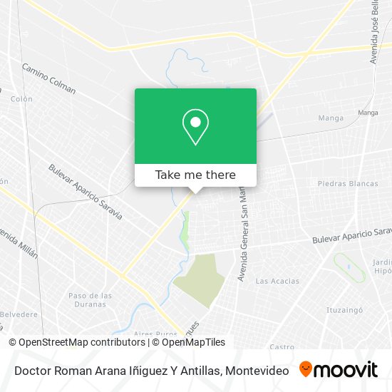 Doctor Roman Arana Iñiguez Y Antillas map