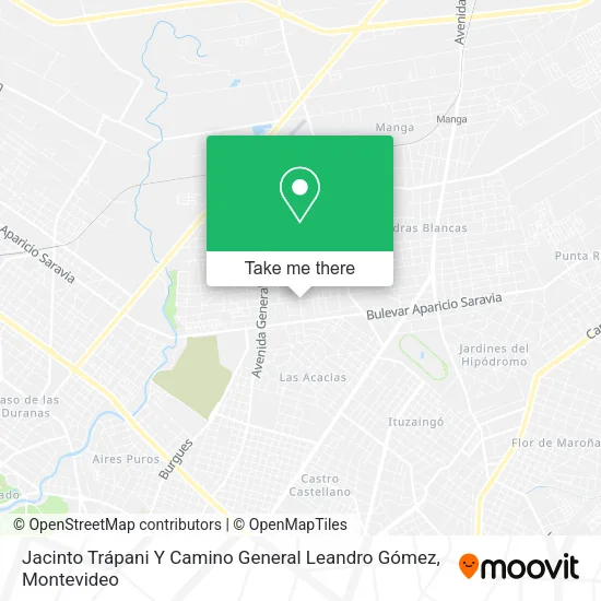 Mapa de Jacinto Trápani Y Camino General Leandro Gómez
