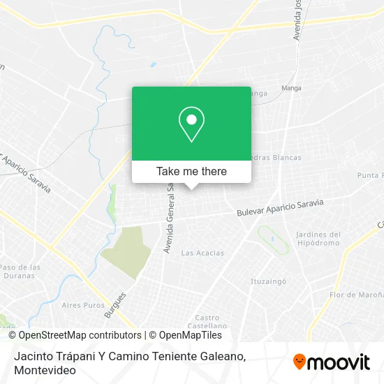 Mapa de Jacinto Trápani Y Camino Teniente Galeano