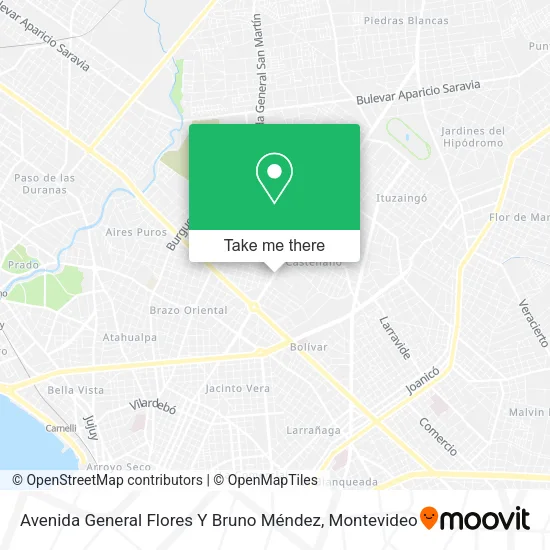 Mapa de Avenida General Flores Y Bruno Méndez