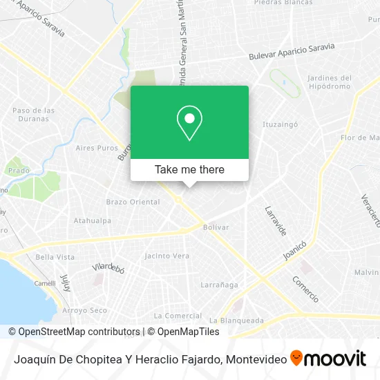 Joaquín De Chopitea Y Heraclio Fajardo map