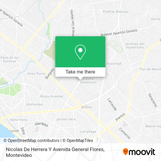Mapa de Nicolas De Herrera Y Avenida General Flores