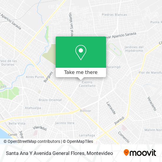 Santa Ana Y Avenida General Flores map
