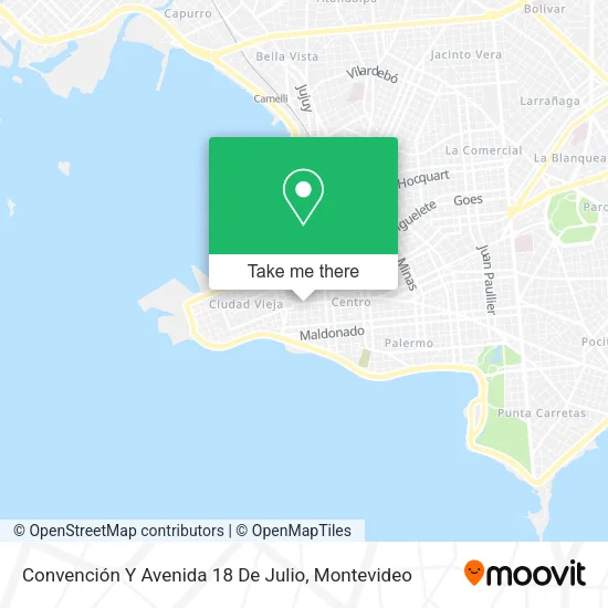 Convención Y Avenida 18 De Julio map