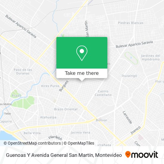 Guenoas Y Avenida General San Martín map