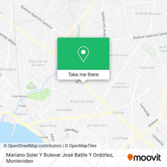 Mapa de Mariano Soler Y Bulevar José Batlle Y Ordóñez