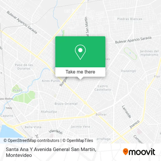 Santa Ana Y Avenida General San Martín map
