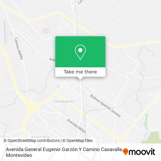 Avenida General Eugenio Garzón Y Camino Casavalle map