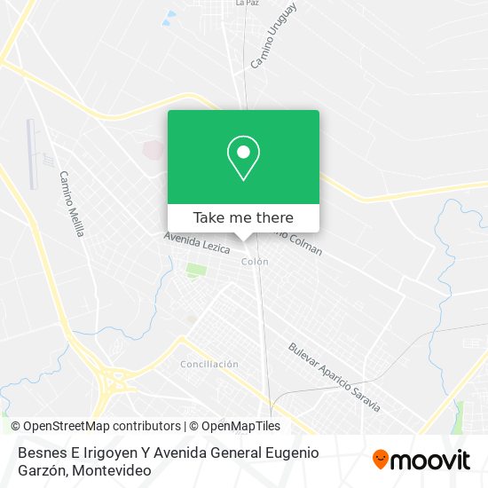 Besnes E Irigoyen Y Avenida General Eugenio Garzón map