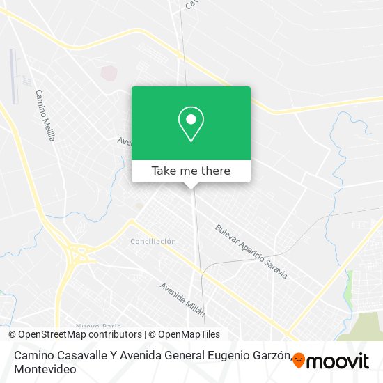 Camino Casavalle Y Avenida General Eugenio Garzón map