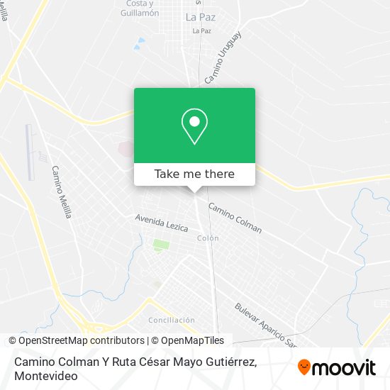 Camino Colman Y Ruta César Mayo Gutiérrez map