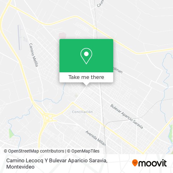 Camino Lecocq Y Bulevar Aparicio Saravia map
