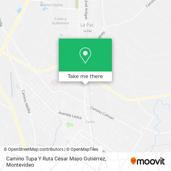 Camino Tupa Y Ruta César Mayo Gutiérrez map
