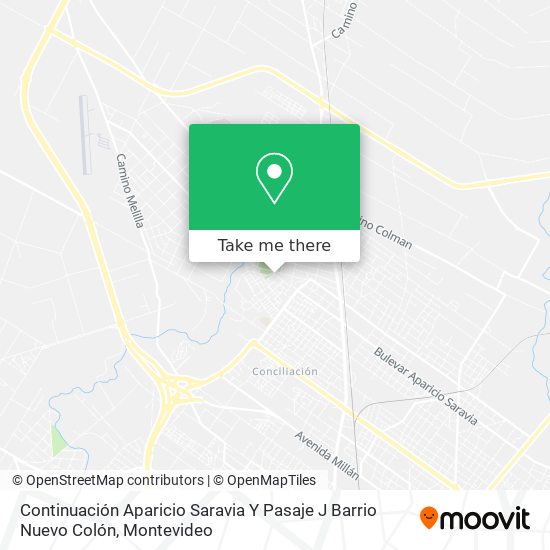 Mapa de Continuación Aparicio Saravia Y Pasaje J Barrio Nuevo Colón