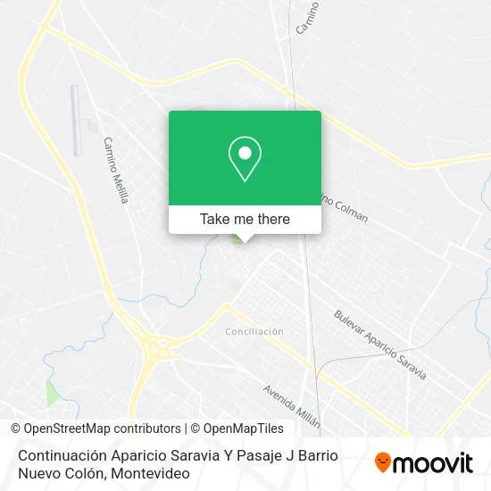 Mapa de Continuación Aparicio Saravia Y Pasaje J Barrio Nuevo Colón