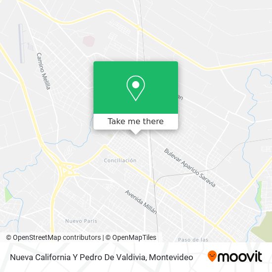 Nueva California Y Pedro De Valdivia map