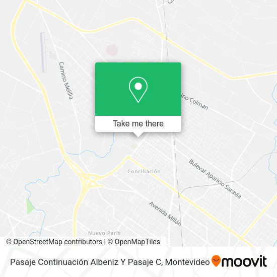 Mapa de Pasaje Continuación Albeniz Y Pasaje C