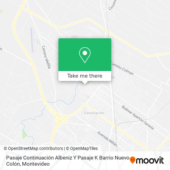 Mapa de Pasaje Continuación Albeniz Y Pasaje K Barrio Nuevo Colón