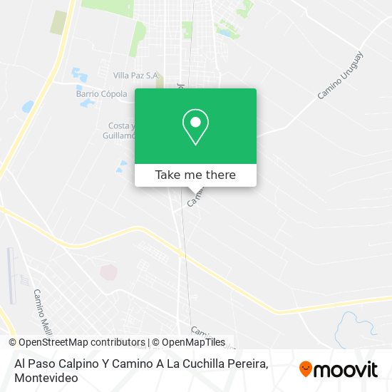 Al Paso Calpino Y Camino A La Cuchilla Pereira map