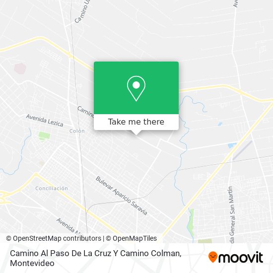 Camino Al Paso De La Cruz Y Camino Colman map
