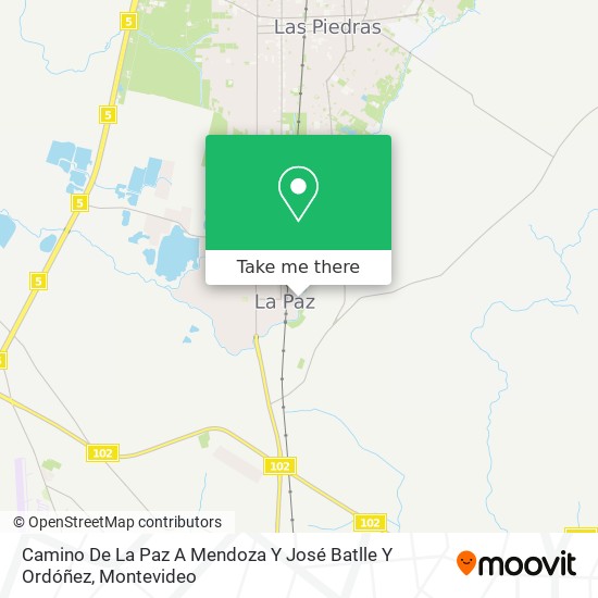 Camino De La Paz A Mendoza Y José Batlle Y Ordóñez map