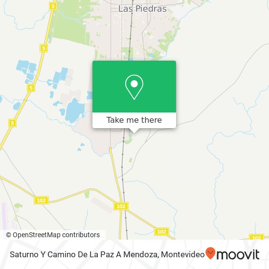Saturno Y Camino De La Paz A Mendoza map