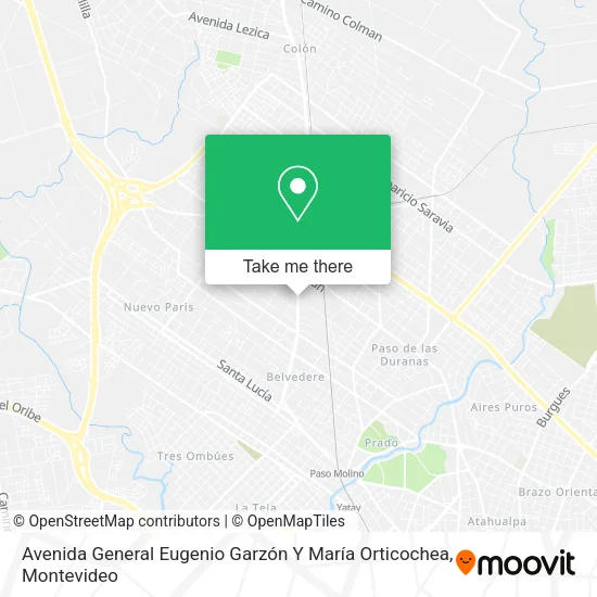 Mapa de Avenida General Eugenio Garzón Y María Orticochea