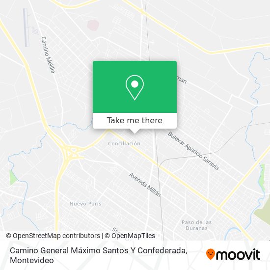Camino General Máximo Santos Y Confederada map