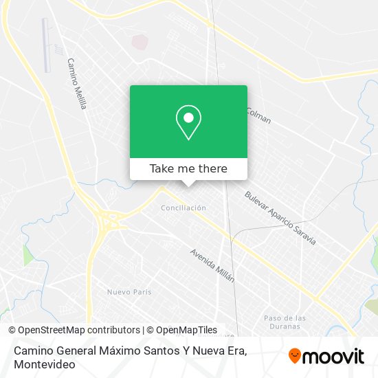 Camino General Máximo Santos Y Nueva Era map