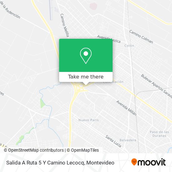 Salida A Ruta 5 Y Camino Lecocq map