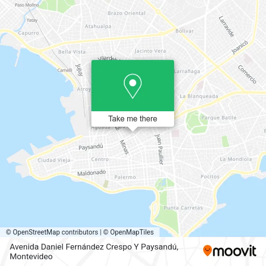 Mapa de Avenida Daniel Fernández Crespo Y Paysandú