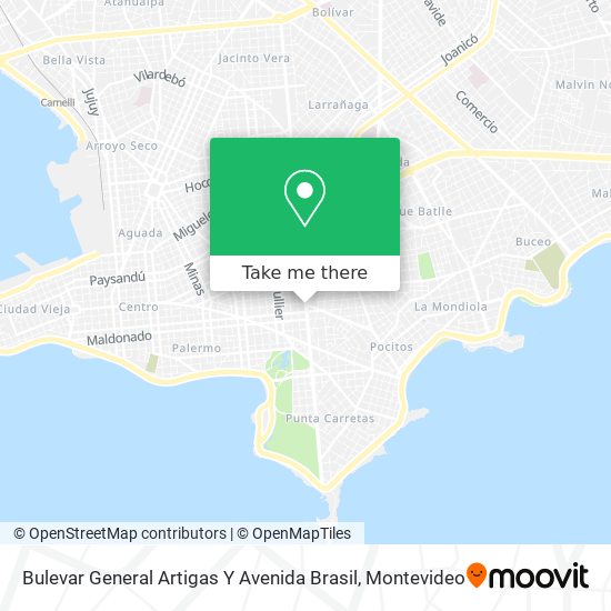 Bulevar General Artigas Y Avenida Brasil map