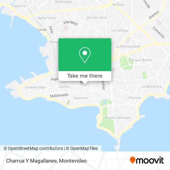 Charrua Y Magallanes map