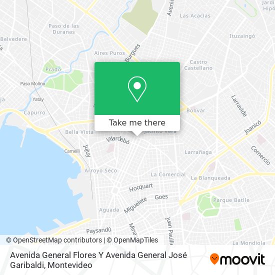 Avenida General Flores Y Avenida General José Garibaldi map