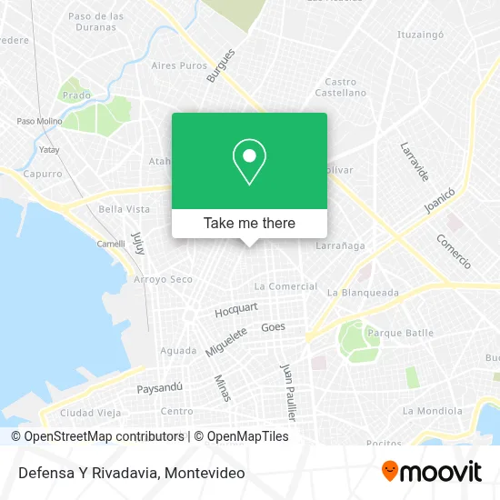 Defensa Y Rivadavia map