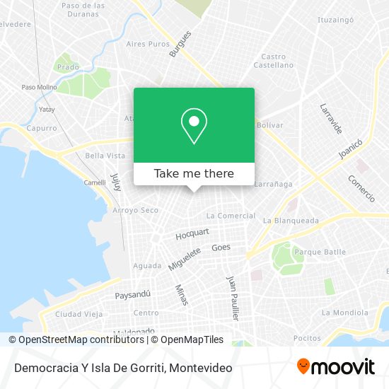 Democracia Y Isla De Gorriti map