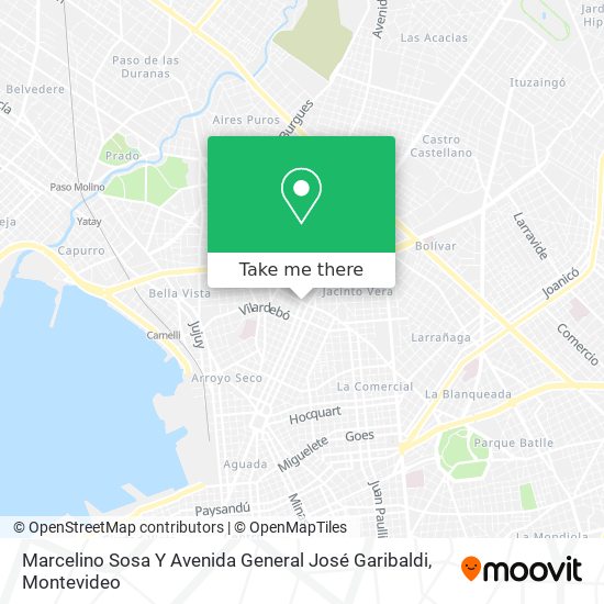 Marcelino Sosa Y Avenida General José Garibaldi map