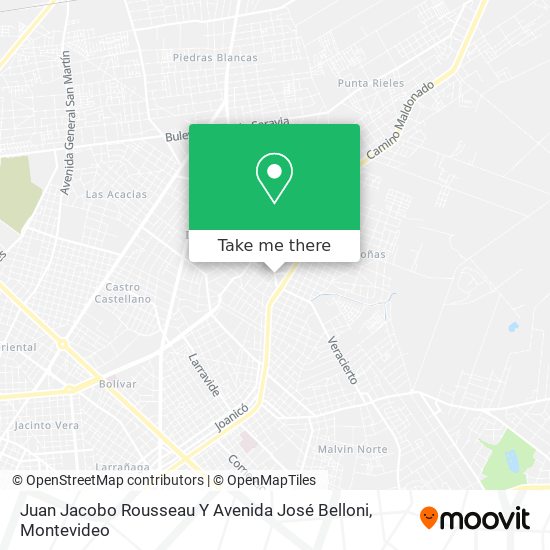 Juan Jacobo Rousseau Y Avenida José Belloni map