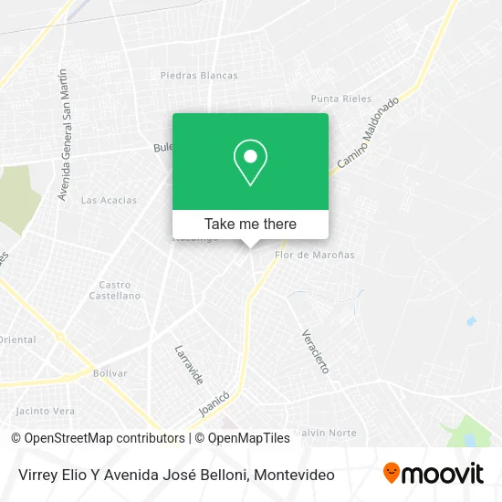 Mapa de Virrey Elio Y Avenida José Belloni