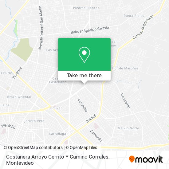 Mapa de Costanera Arroyo Cerrito Y Camino Corrales