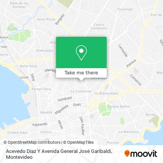 Acevedo Díaz Y Avenida General José Garibaldi map