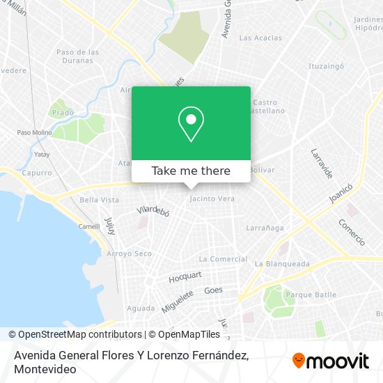 Avenida General Flores Y Lorenzo Fernández map