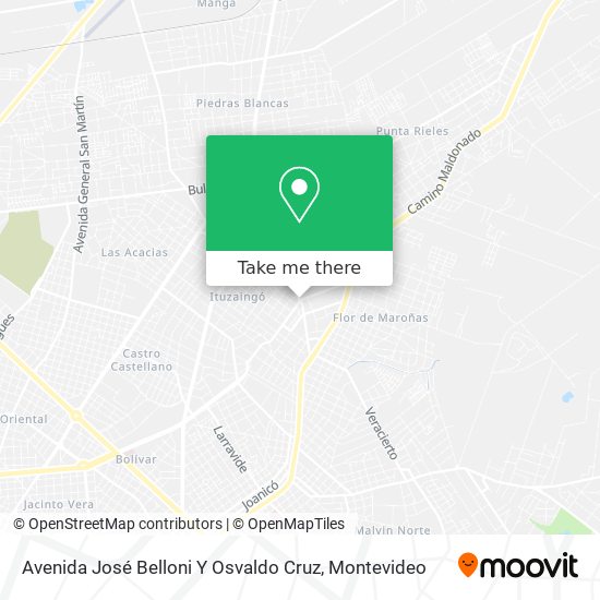 Avenida José Belloni Y Osvaldo Cruz map