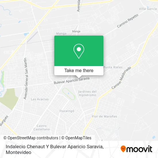 Indalecio Chenaut Y Bulevar Aparicio Saravia map