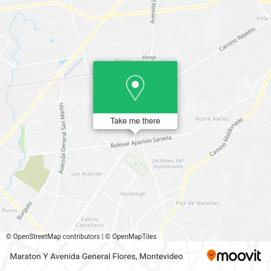 Mapa de Maraton Y Avenida General Flores