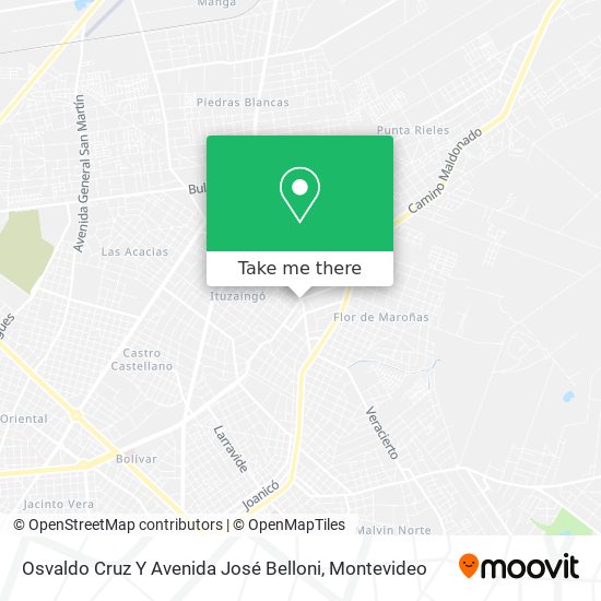 Osvaldo Cruz Y Avenida José Belloni map