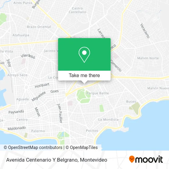 Mapa de Avenida Centenario Y Belgrano
