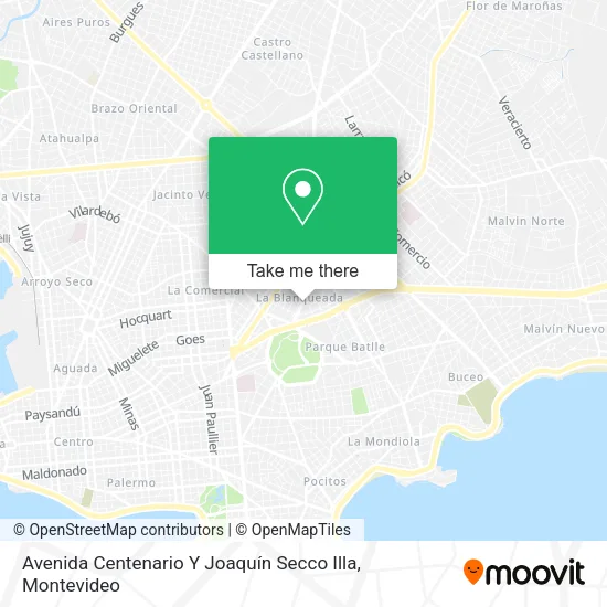 Avenida Centenario Y Joaquín Secco Illa map