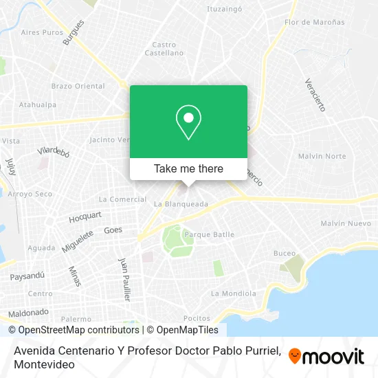 Mapa de Avenida Centenario Y Profesor Doctor Pablo Purriel